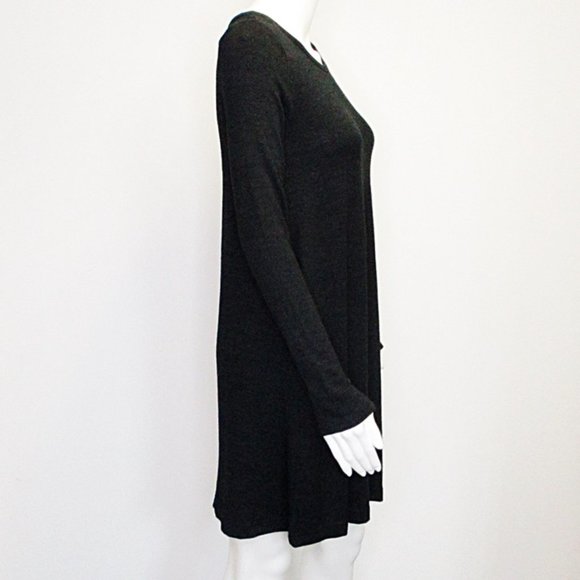 Gap Stretch Jersey Long Sleeve Black Dress XS - Picture 2 of 6